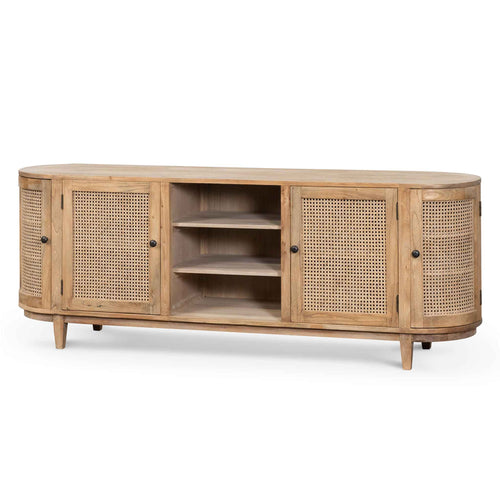 CDT6768 2.1m Sideboard Unit - Natural with Rattan Doors