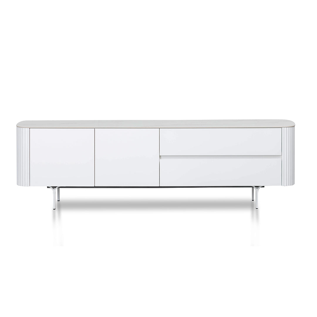 1.8m Entertainment TV Unit - White