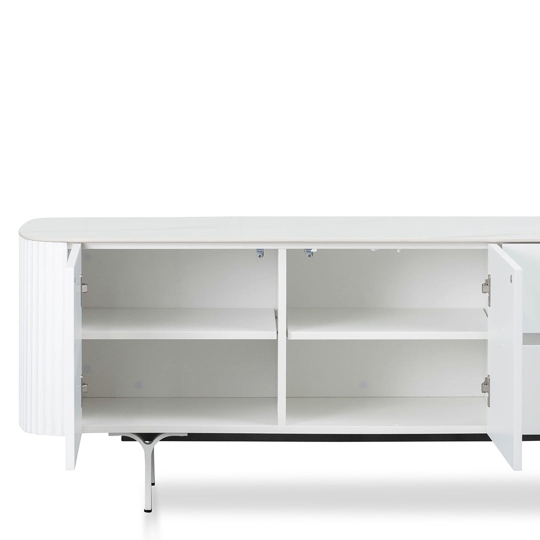 1.8m Entertainment TV Unit - White