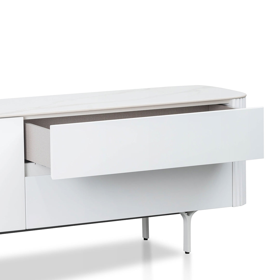 1.8m Entertainment TV Unit - White