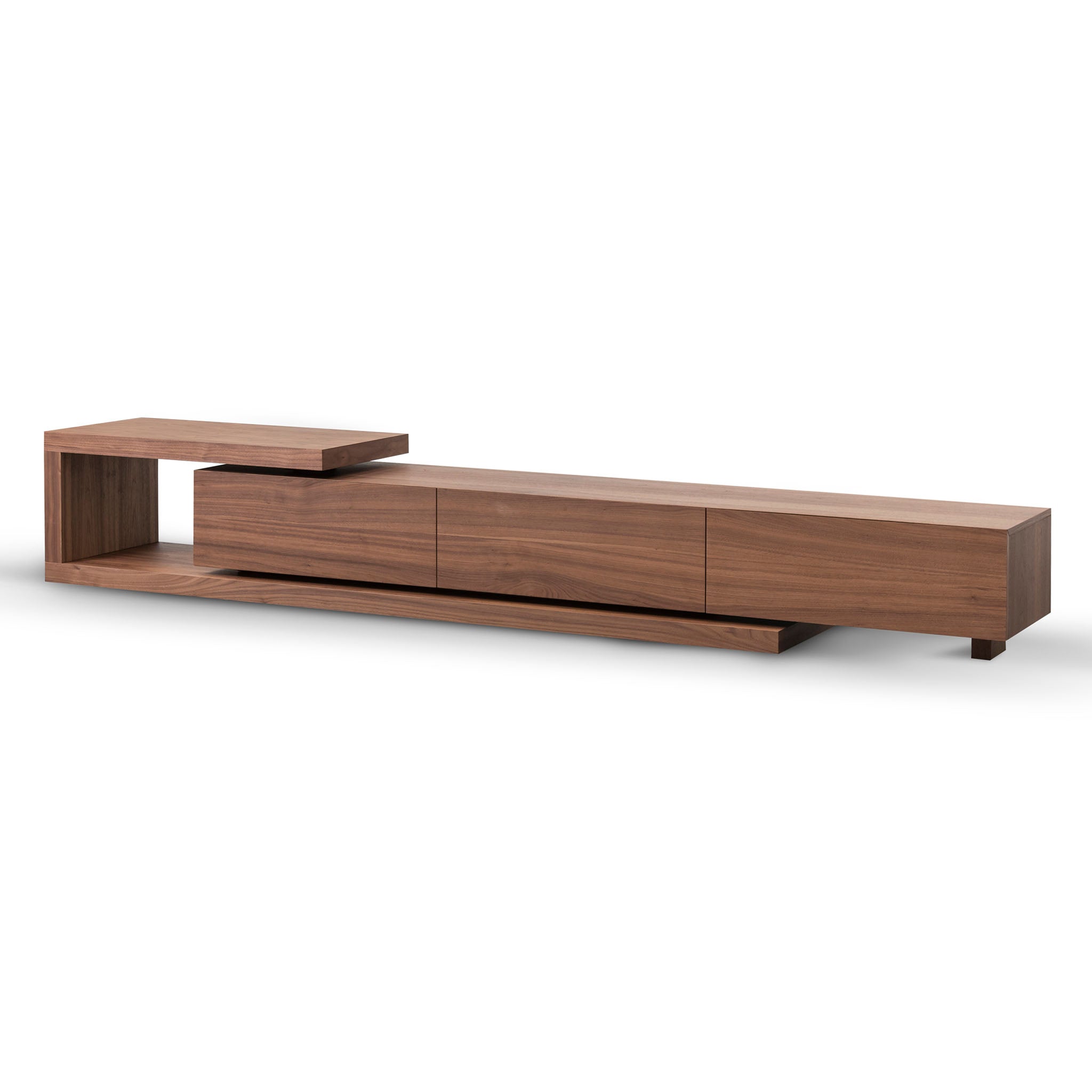 CTV8231-BB Extendable TV Entertainment Unit - Walnut