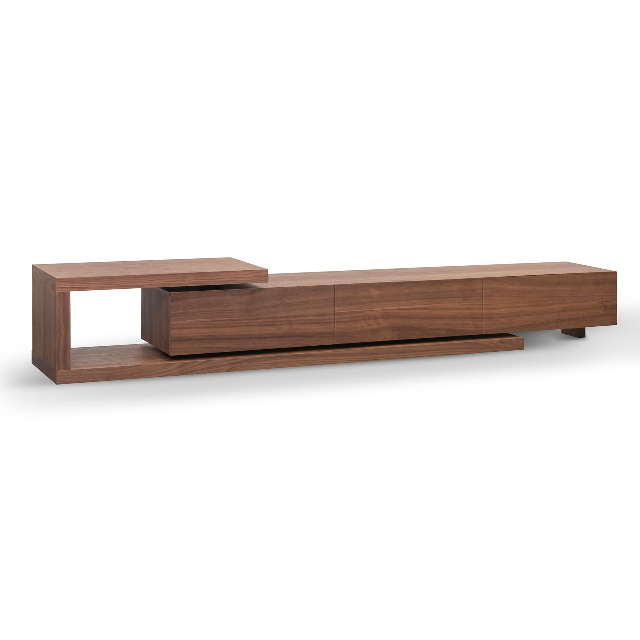 Extendable TV Entertainment Unit - Walnut