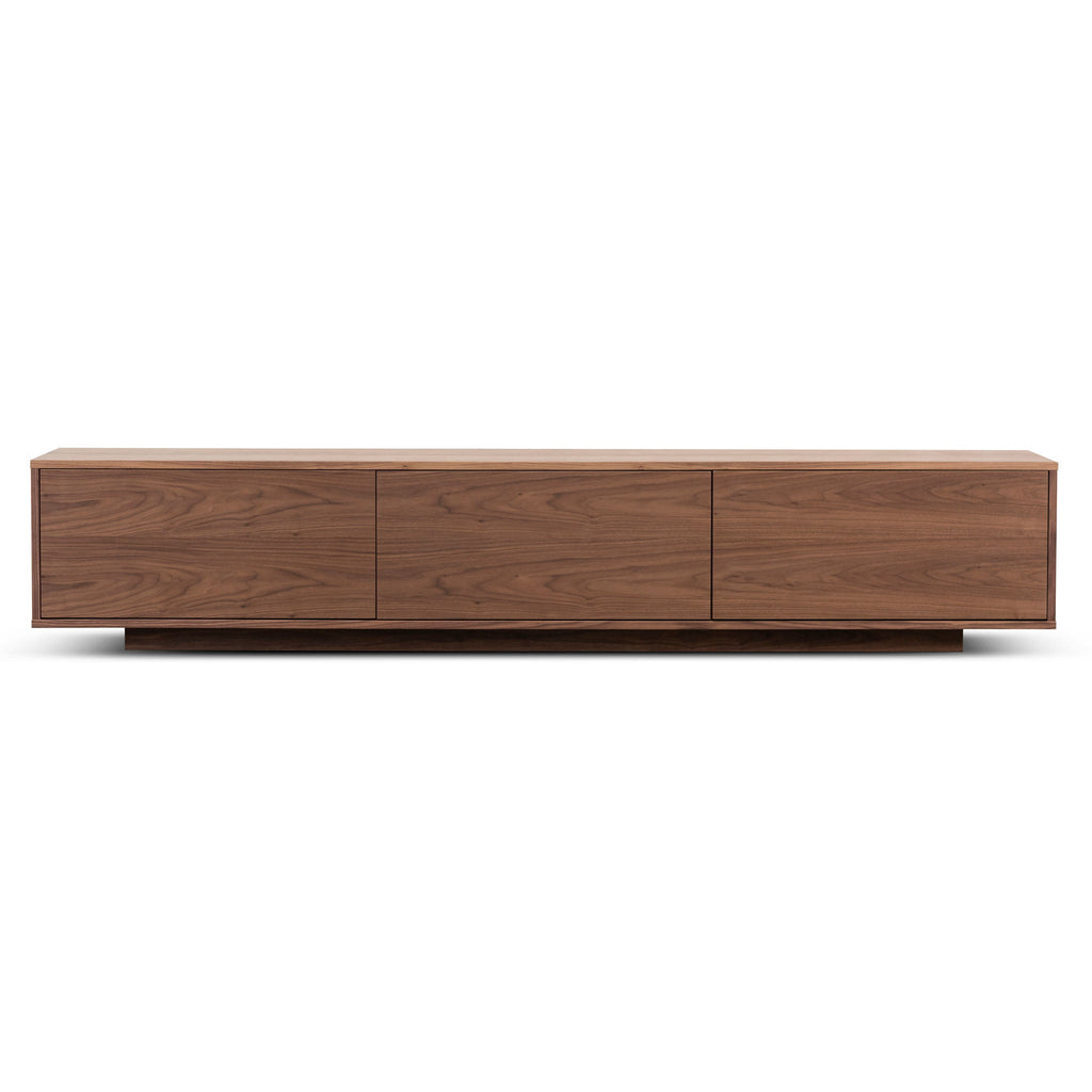 2.3m Wooden TV Entertainment Unit - Walnut