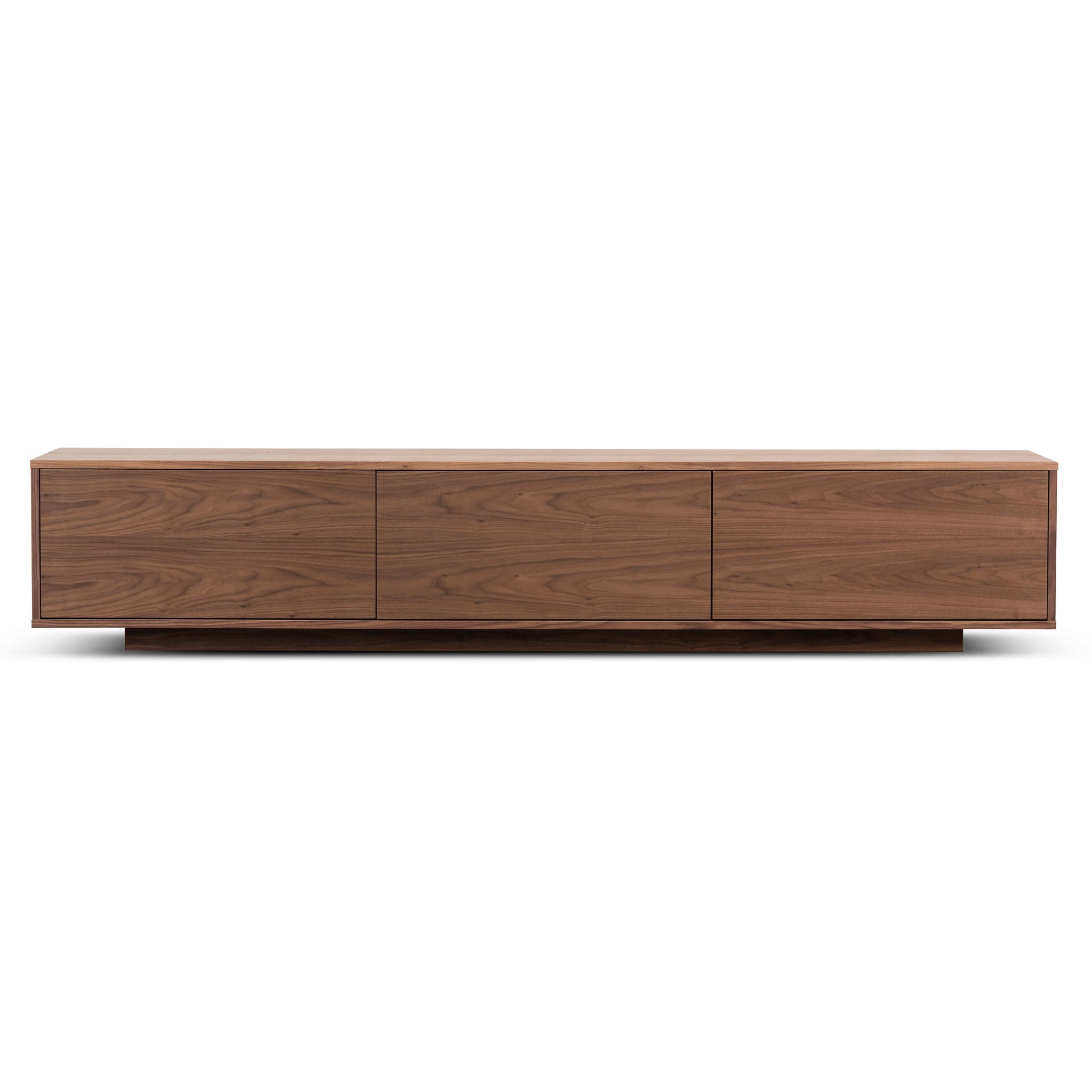 2.3m Wooden TV Entertainment Unit - Walnut