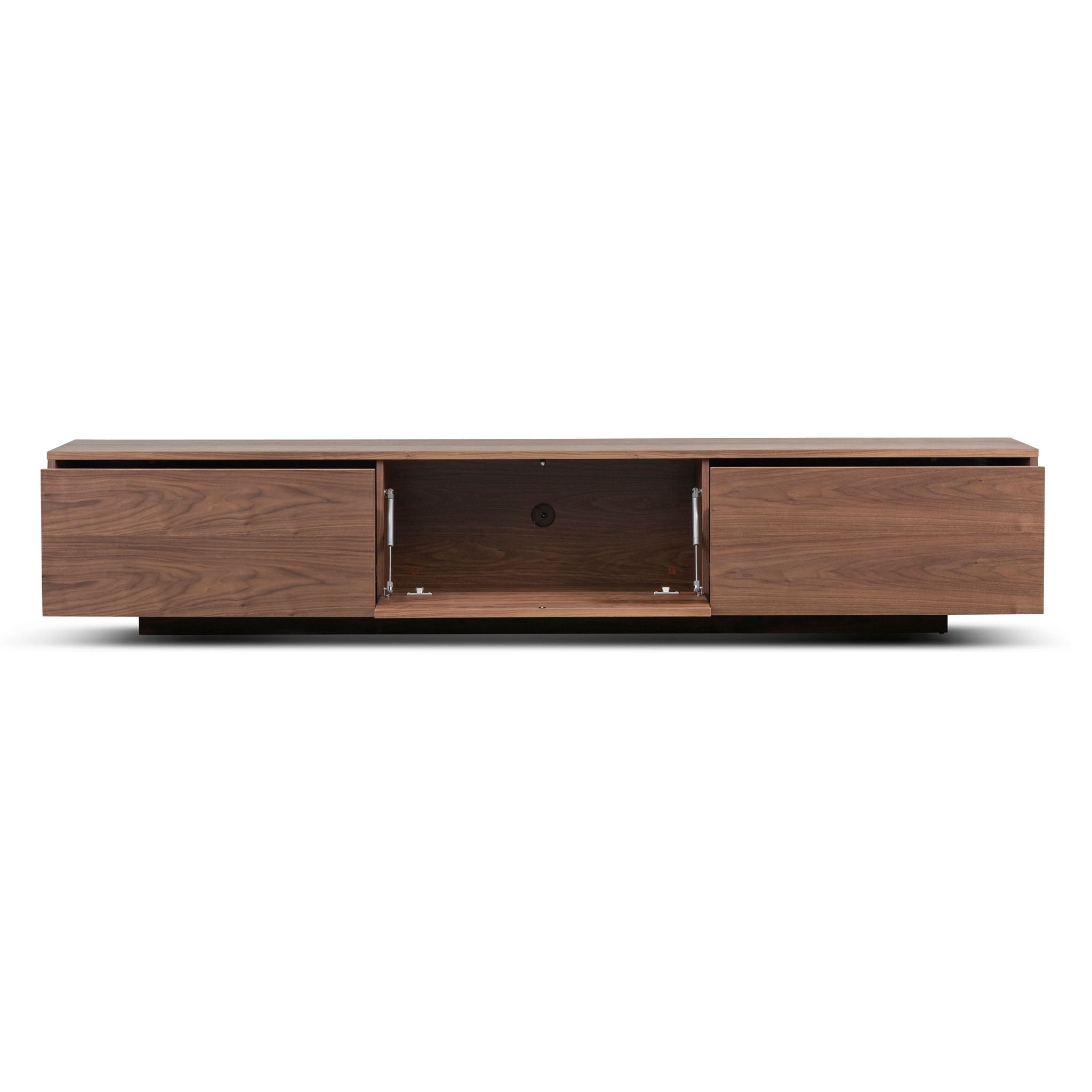 2.3m Wooden TV Entertainment Unit - Walnut