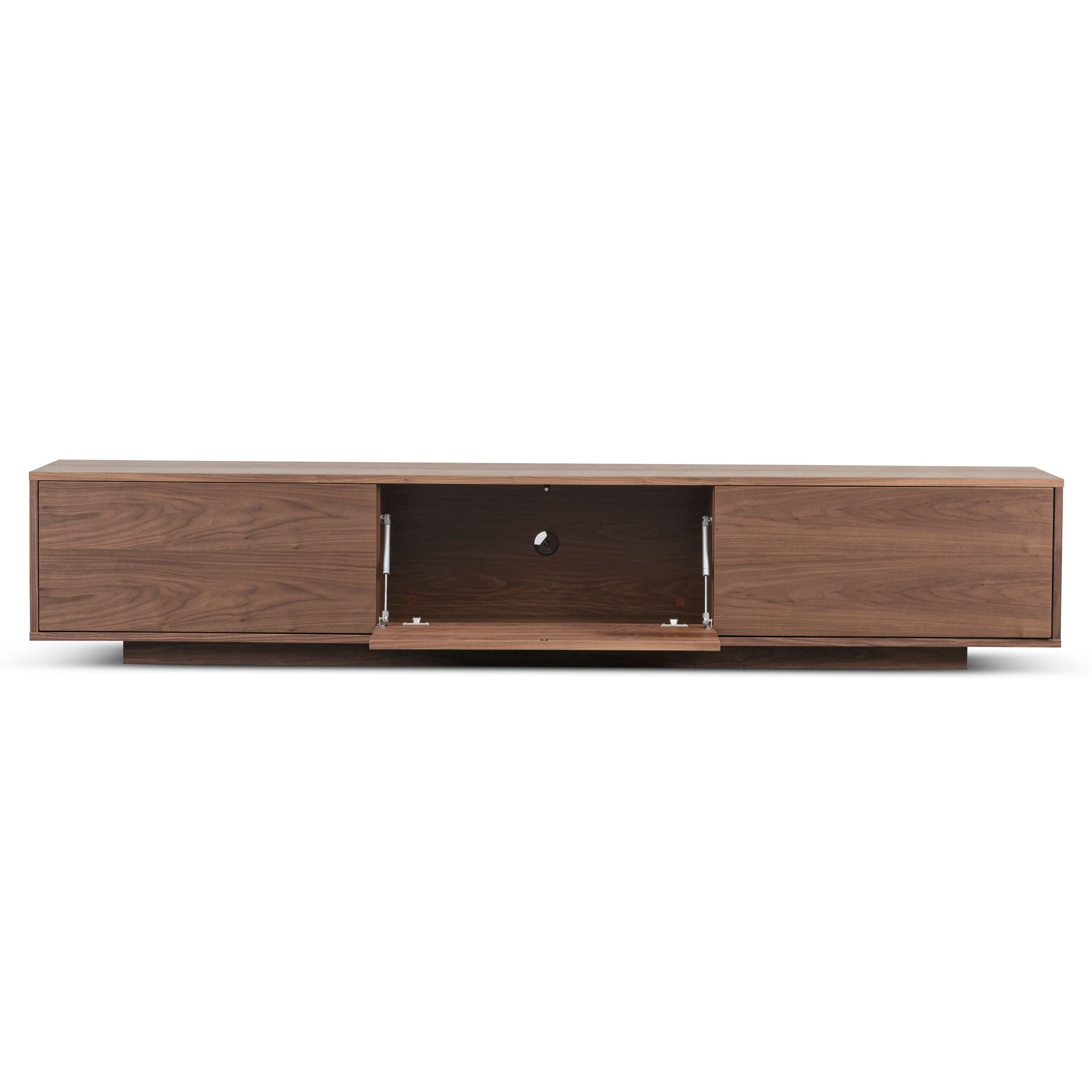 2.3m Wooden TV Entertainment Unit - Walnut