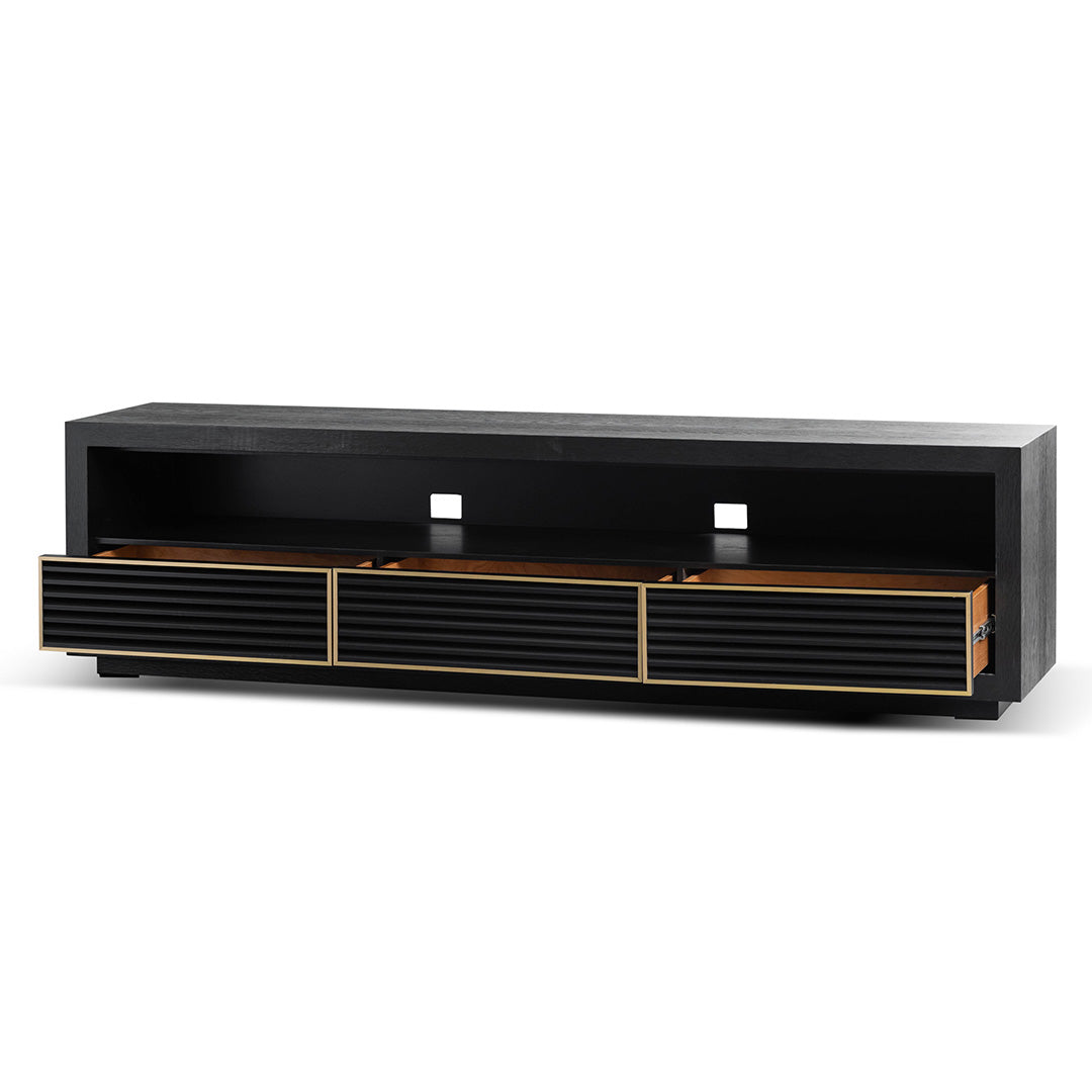 Claude 2m TV Entertainment Unit - Textured Espresso Black