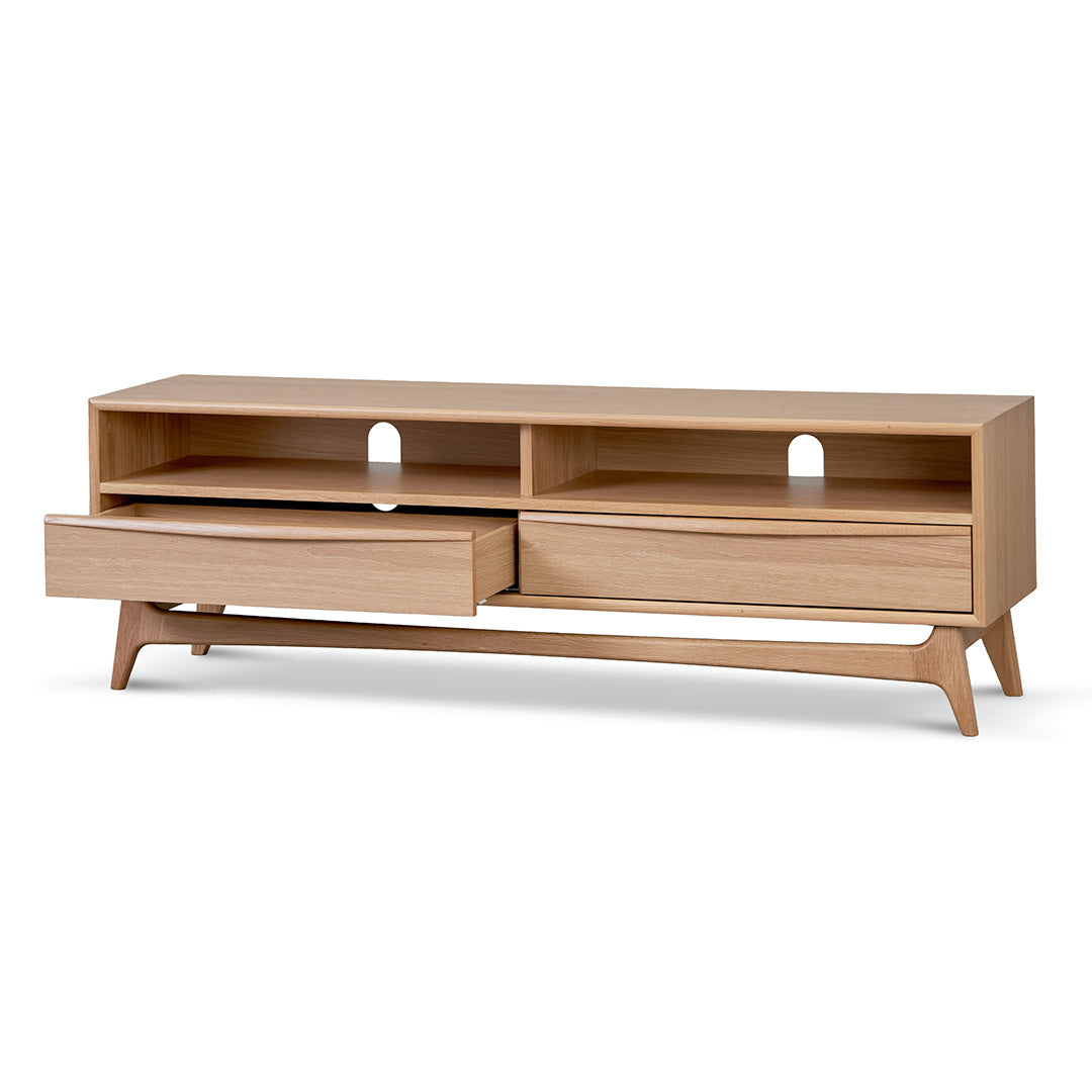 Narrow TV Entertainment Unit - Natural Oak