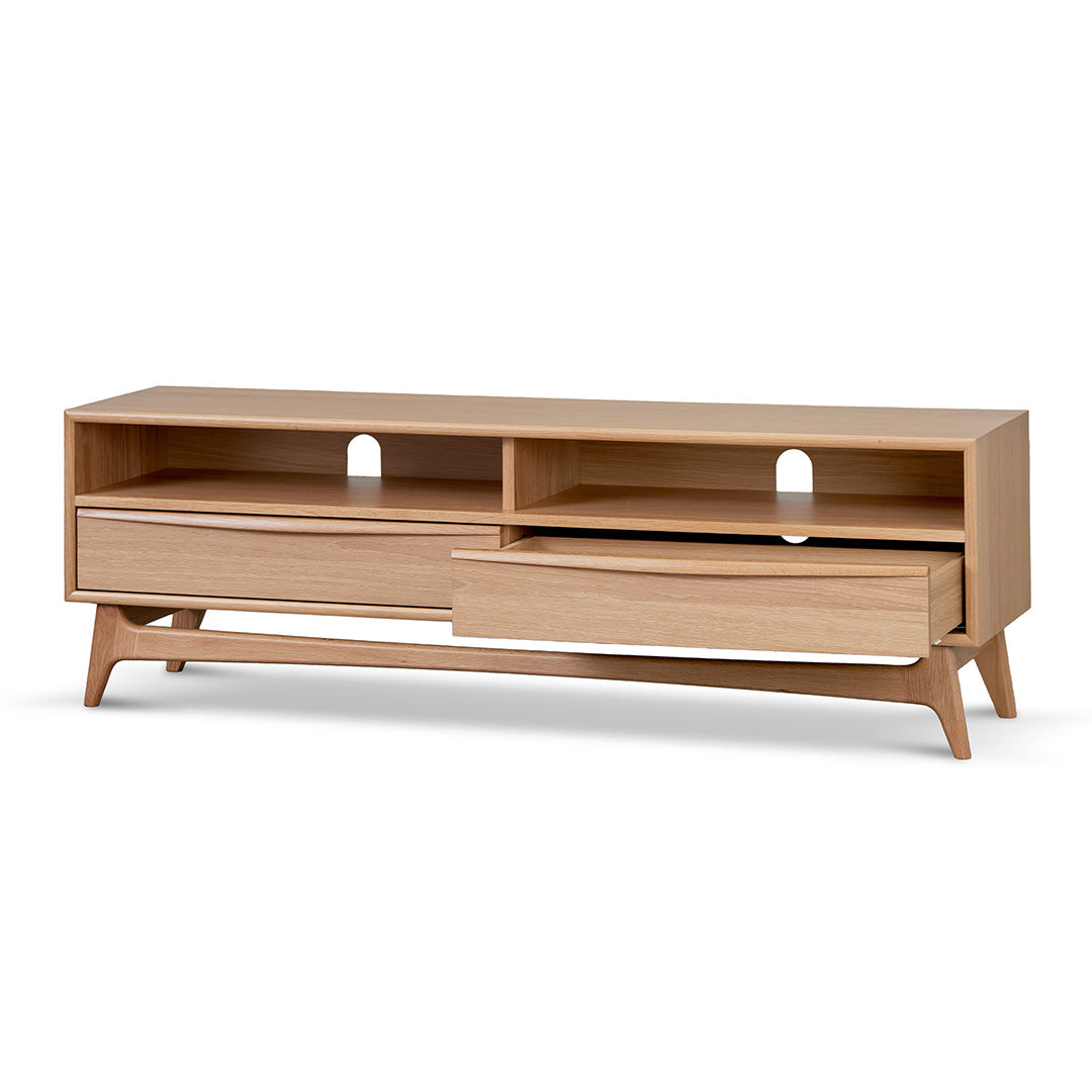 Narrow TV Entertainment Unit - Natural Oak