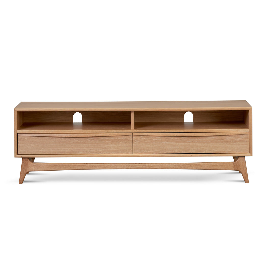 Narrow TV Entertainment Unit - Natural Oak