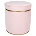 Totti Storage Stool - Blush Velvet