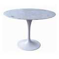 Tulip Marble Dining Table 120cm - Aluminium