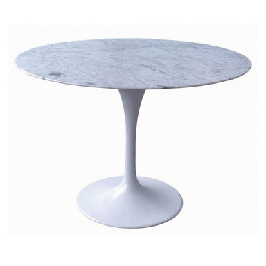 Tulip Marble Dining Table 120cm - Aluminium