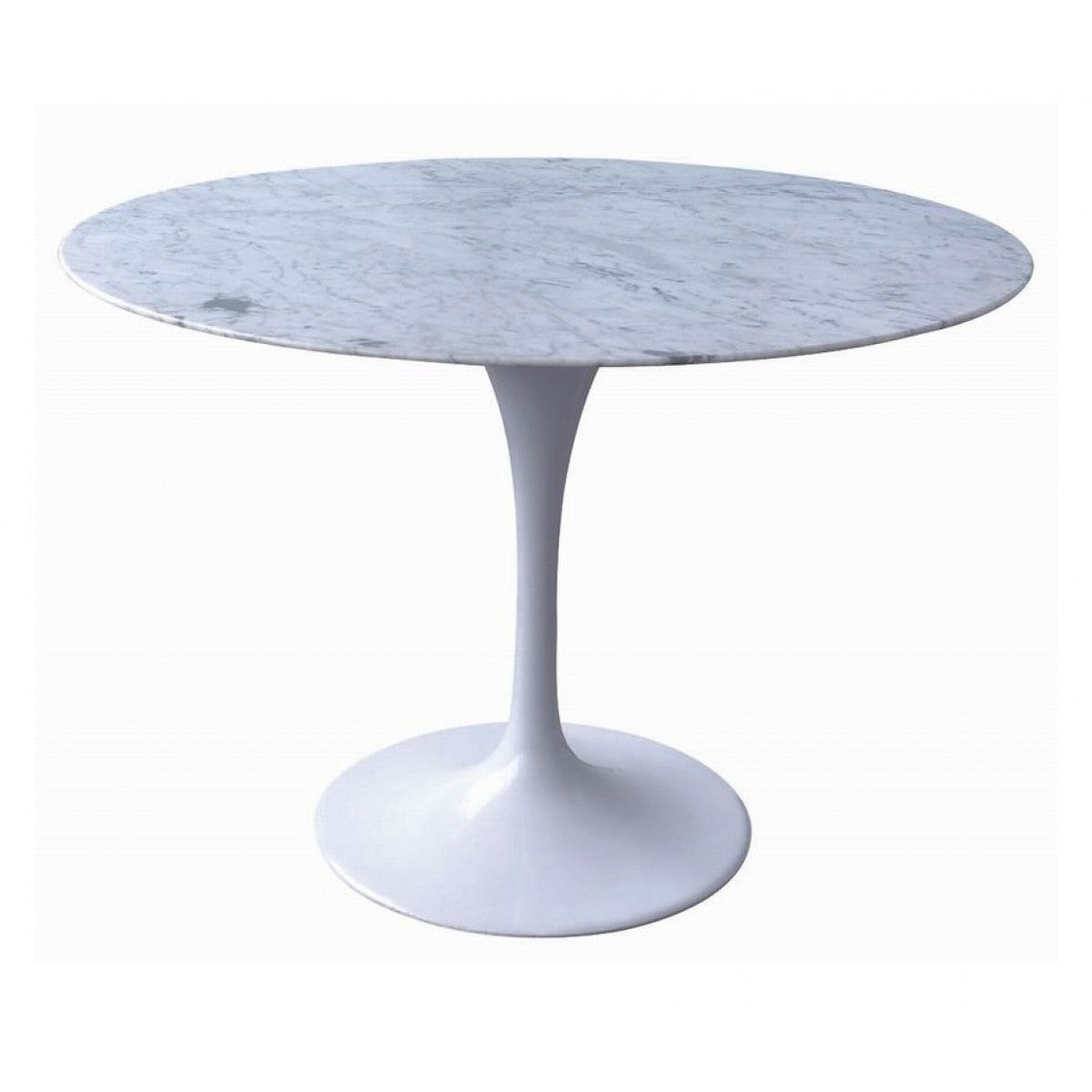 Tulip Marble Dining Table 90cm - Aluminium