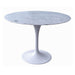 Tulip Marble Dining Table 90cm - Aluminium