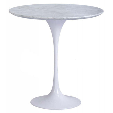 Tulip Table 50cm - Marble Top - Aluminium