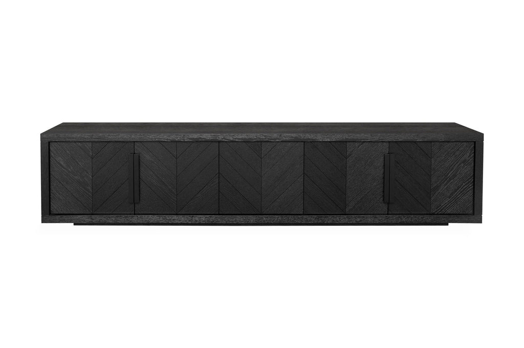 Miriam 2.23m Entertainment TV Unit - Textured Espresso Black
