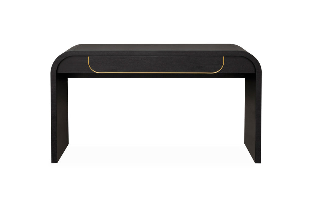 Cosima 1.4m Console Table - Textured Espresso Black