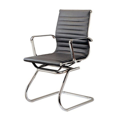 Vistors Leather Office Chair - Black