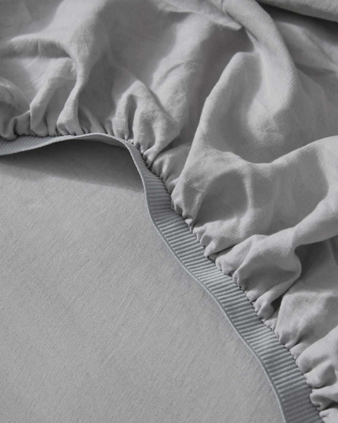 Ravello Fitted Sheet - Silver