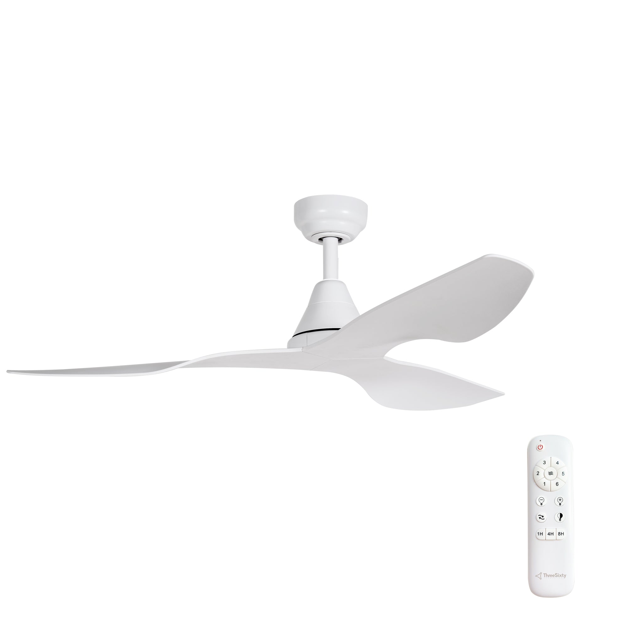 White 3 Blade DC Ceiling Fan & Remote Control