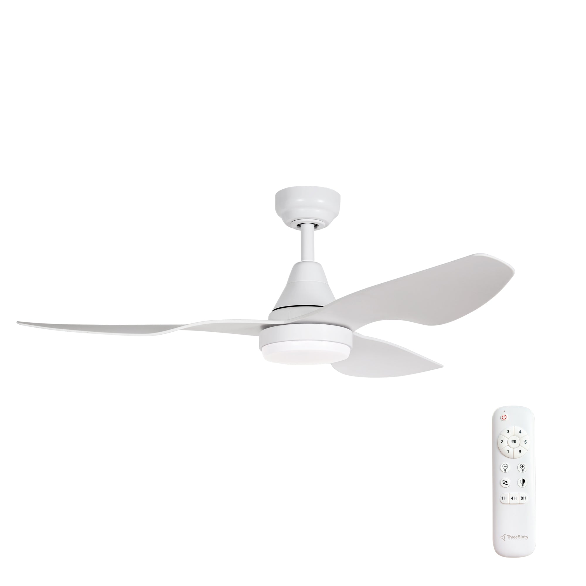  White 3 Blade DC Ceiling Fan with 18W Dimmable LED