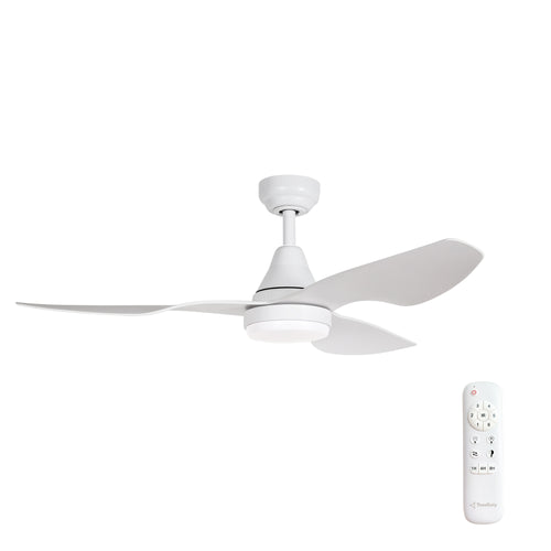  White 3 Blade DC Ceiling Fan with 18W Dimmable LED
