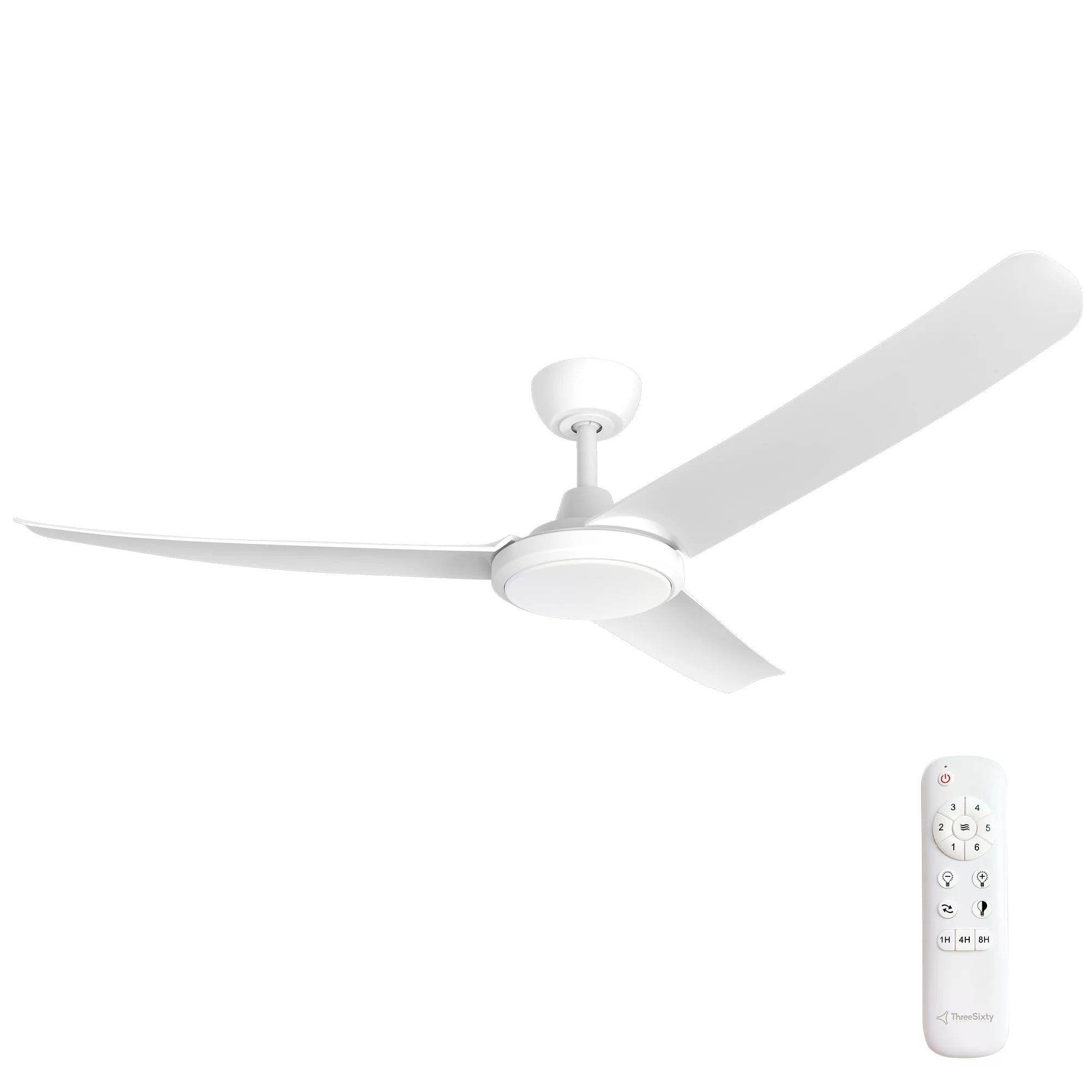 White 3 Blade DC Ceiling Fan with 24W CCT LED
