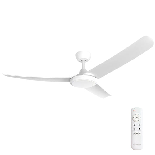 White 3 Blade DC Ceiling Fan with 24W CCT LED