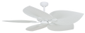 White 5 Blade Tropical AC Ceiling Fan & Wall Control
