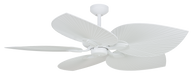 White 5 Blade Tropical AC Ceiling Fan & Wall Control