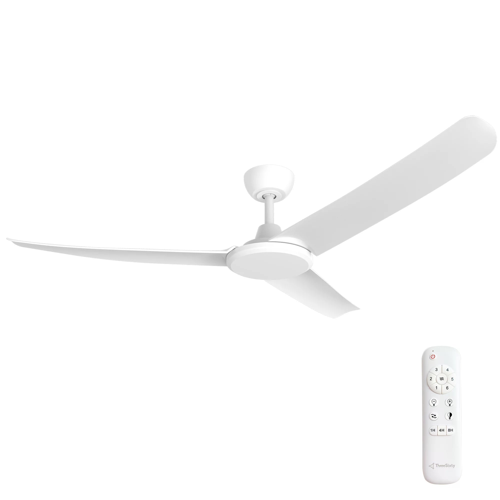 White Blade DC Ceiling Fan & Remote Control