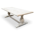 Winston 198cm Dining Table - Rustic White Washed