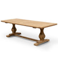 Winston Elm Wood 2.4m Dining Table - Rustic Natural