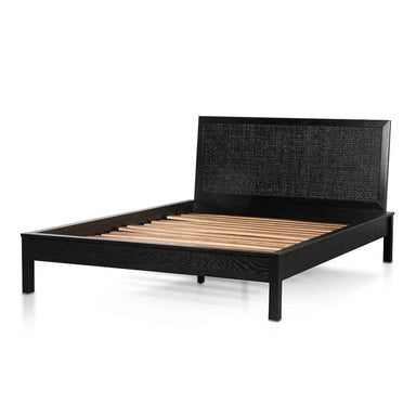 Wooden-Queen-Sized-Bed-Frame-Black-1