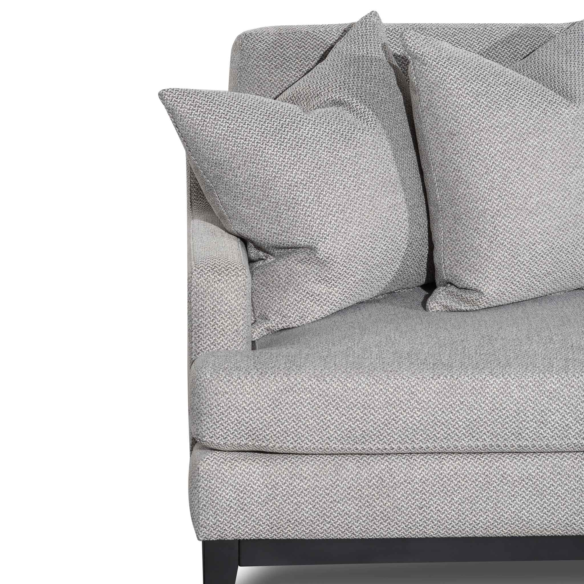 Alana 3 Seater Right Chaise Fabric Sofa - Grey