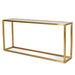 CDT1078-DW Glass Console Table - Tempered Glass - Steel Base