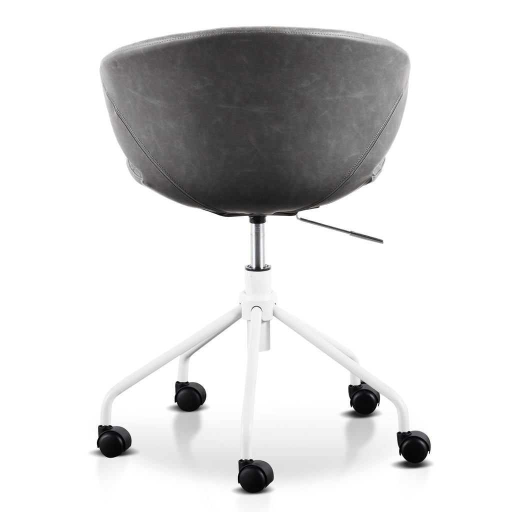 Amos Office Chair - Charcoal with White Base