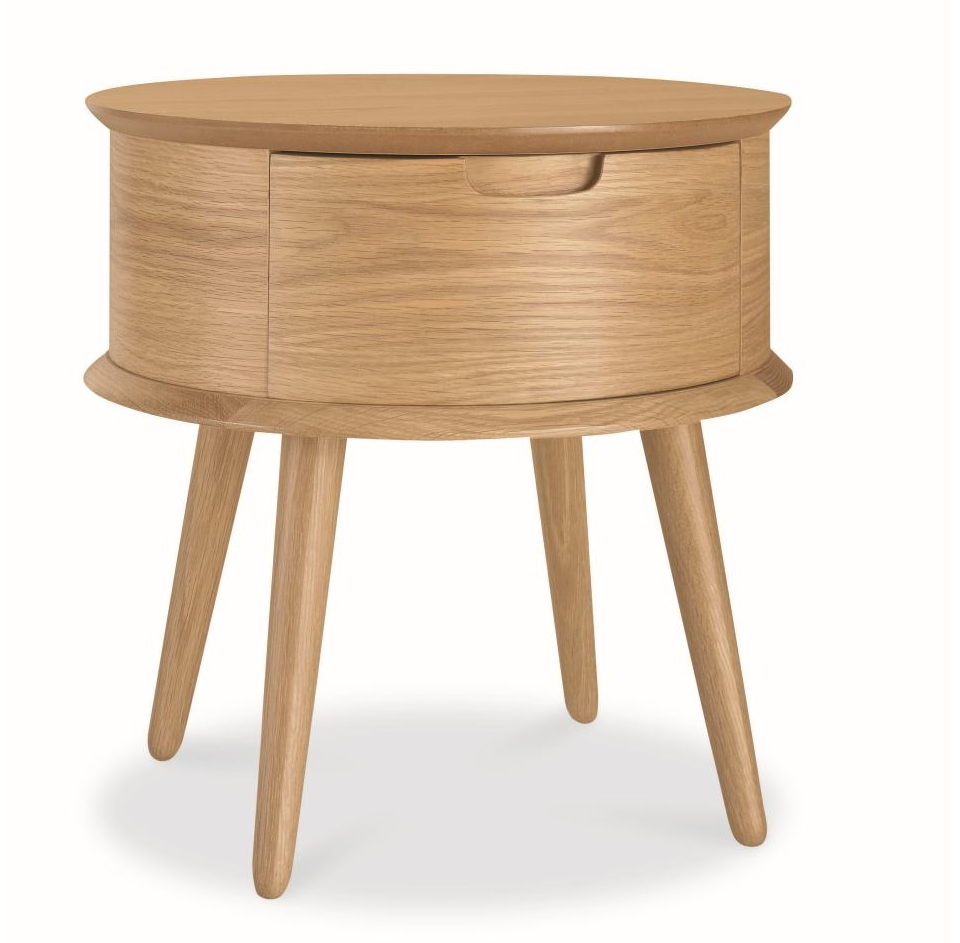 Asta Walnut Round Side Table
