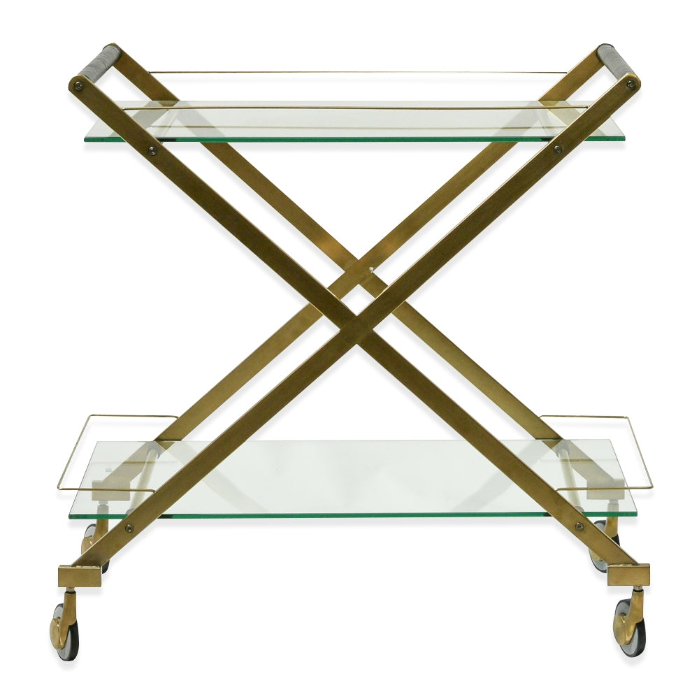 Felton Brushed Gold Bar Cart