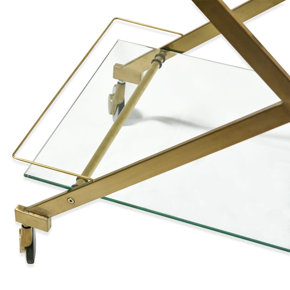 Felton Brushed Gold Bar Cart