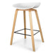 Rachel 65cm Bar Stool in White And Natural