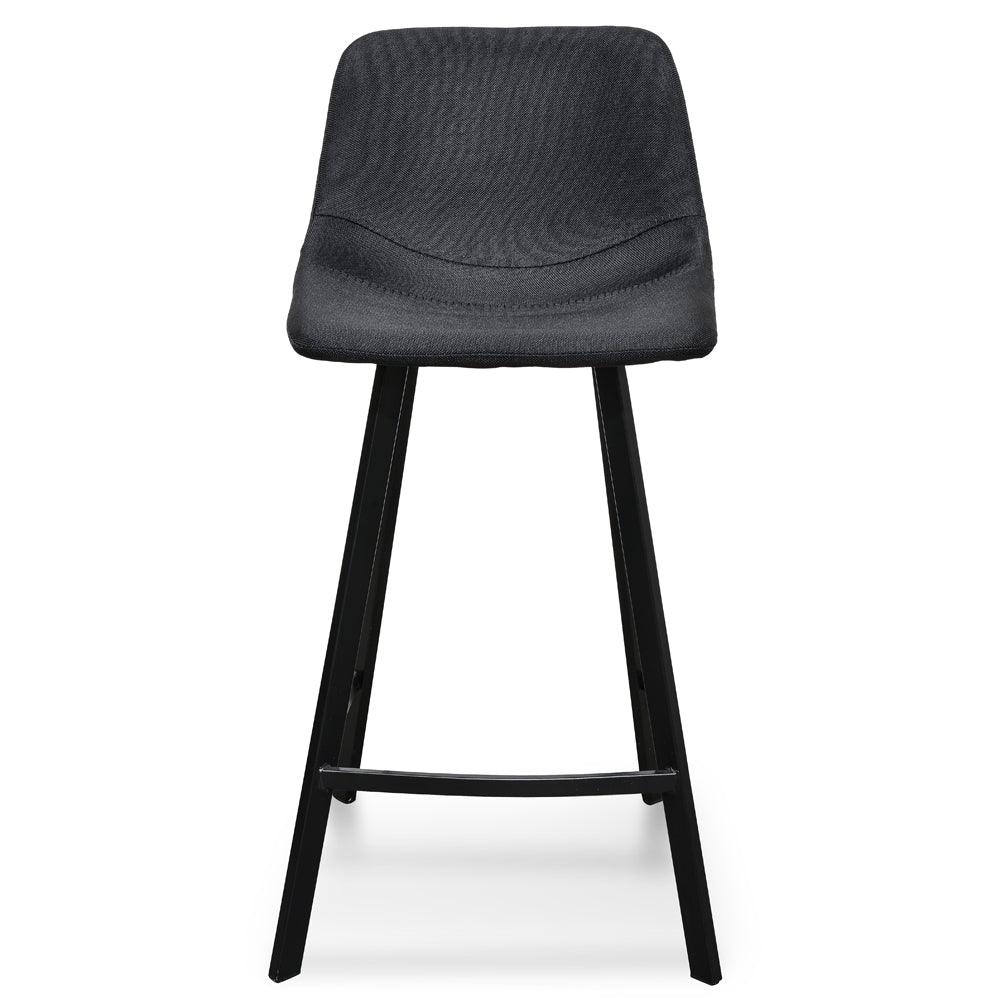 Duke 65cm Bar Stool - Black (Set of 2)