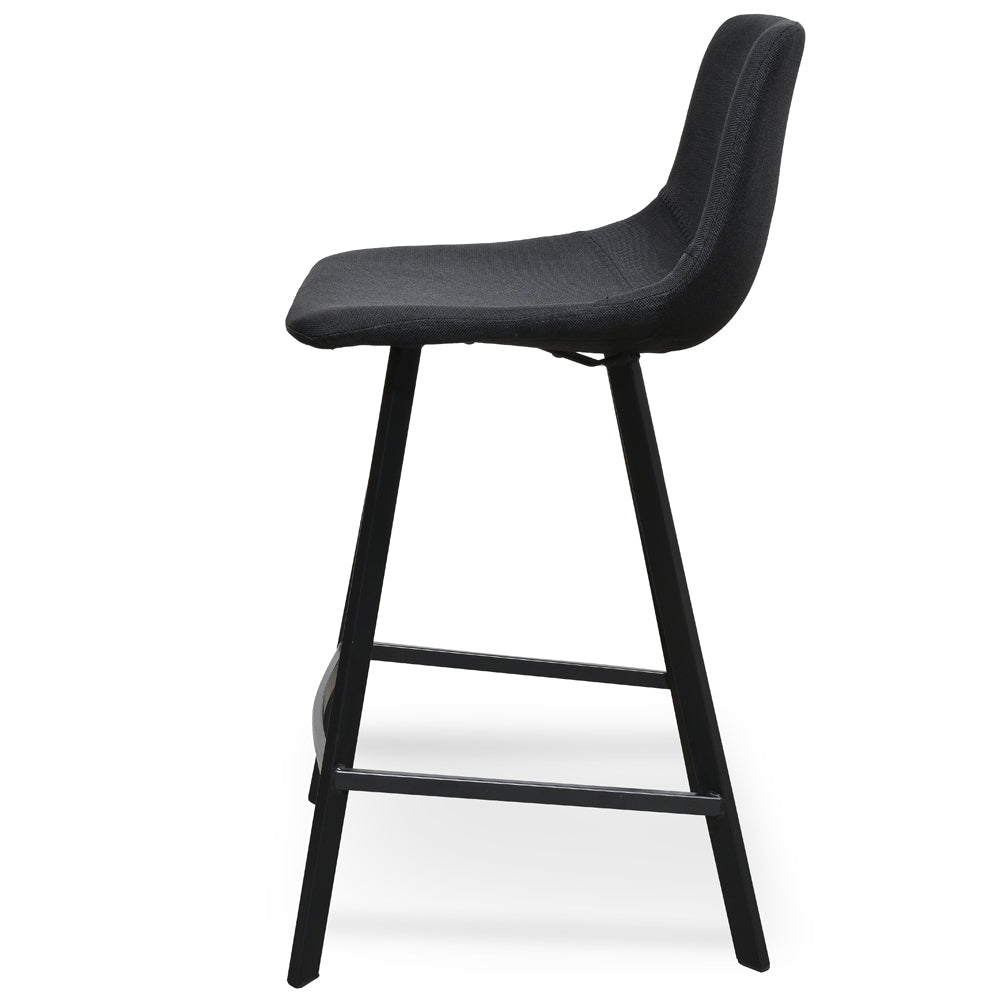 Duke 65cm Bar Stool - Black (Set of 2)