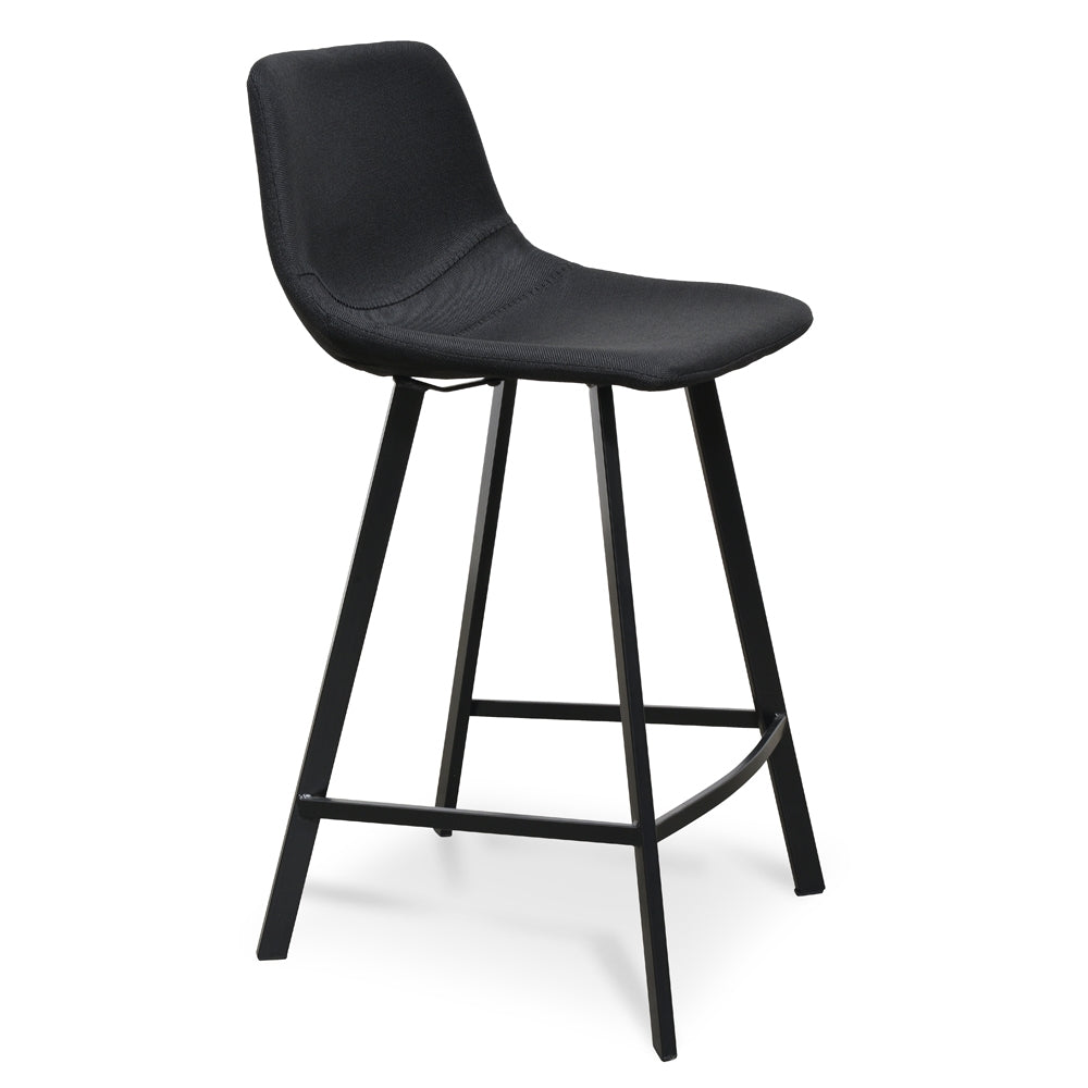 Duke 65cm Bar Stool - Black (Set of 2)