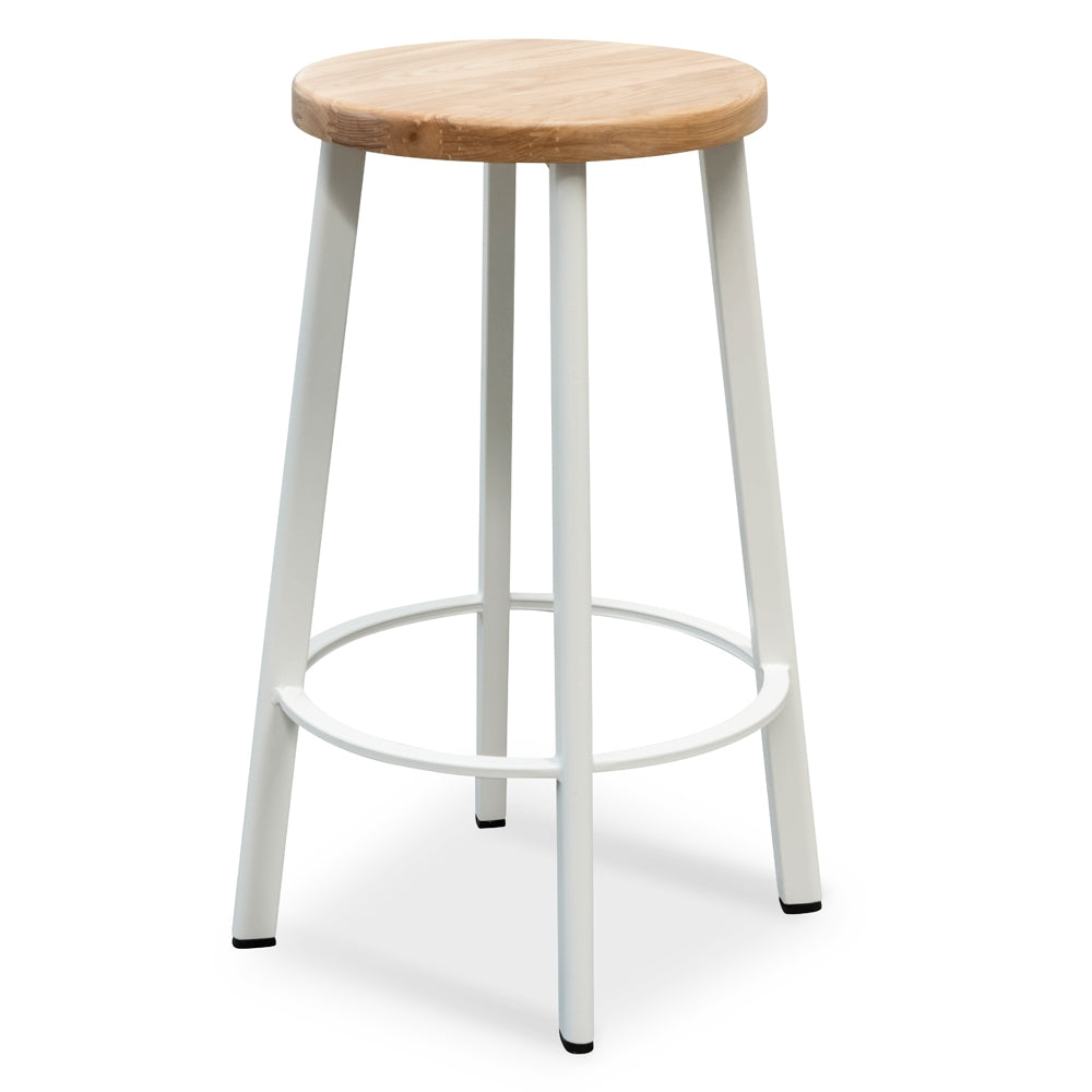 James Bar Stool - Natural Timber Seat (set of 2)