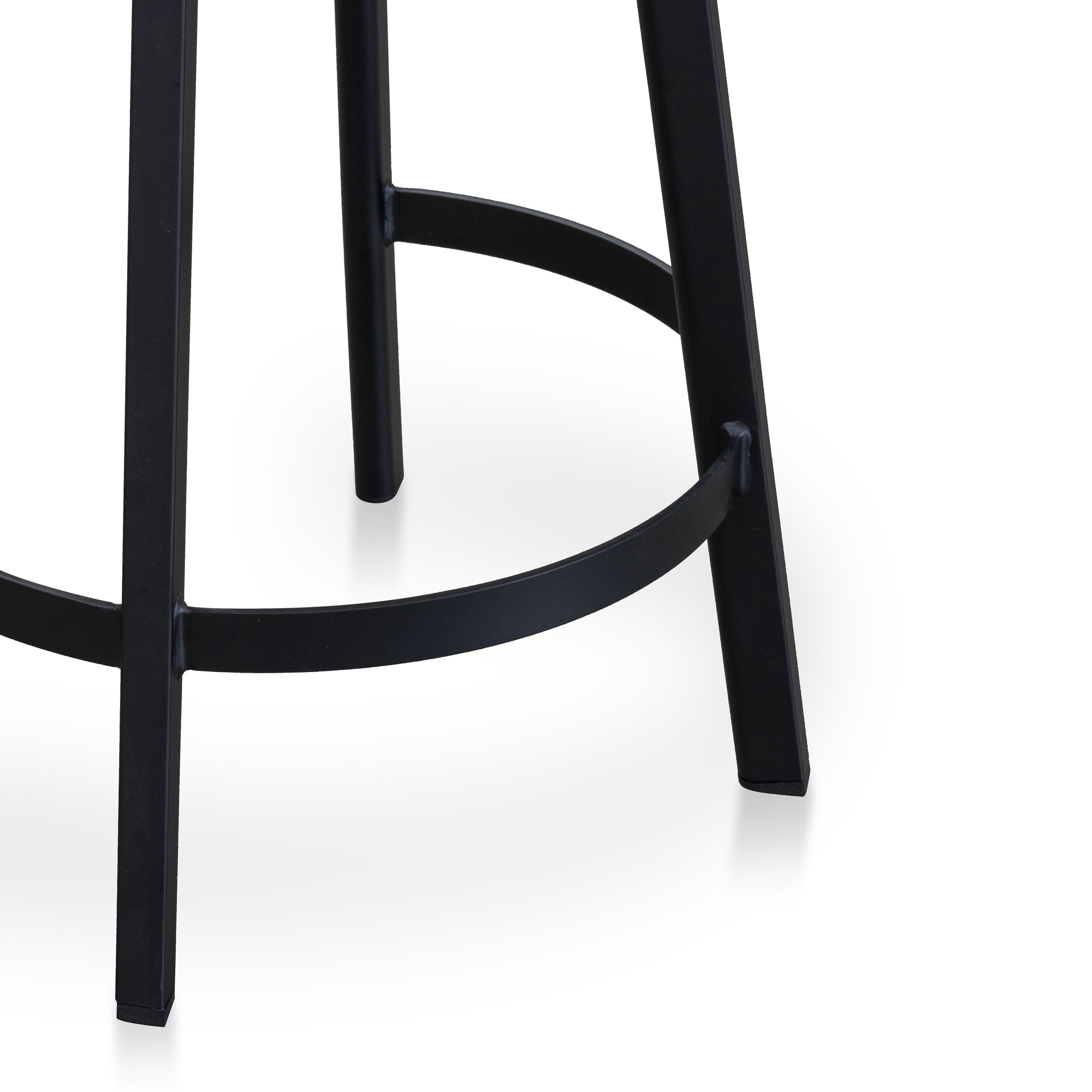 Bar Stool In Matt Black - Natural