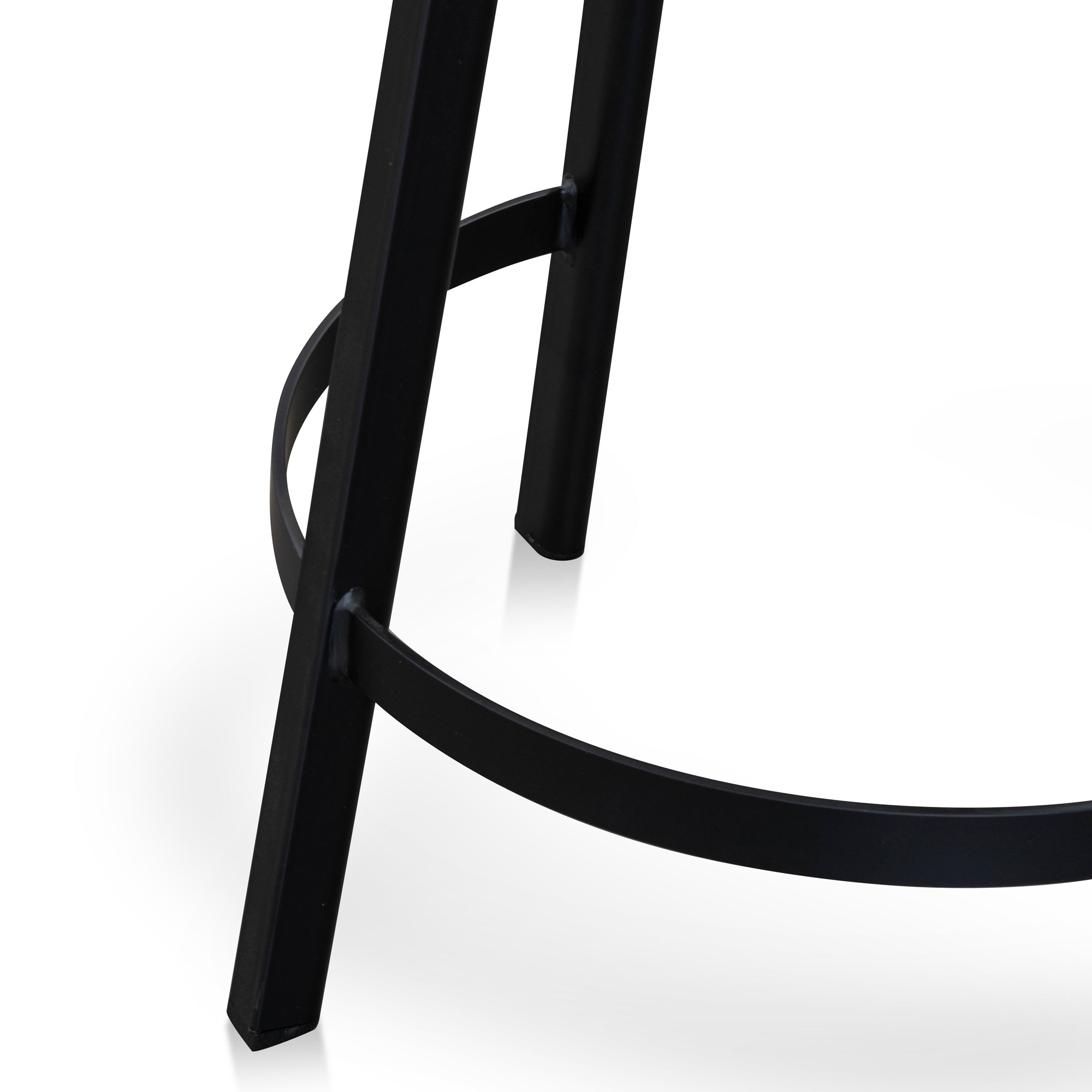 Bar Stool In Matt Black - Natural