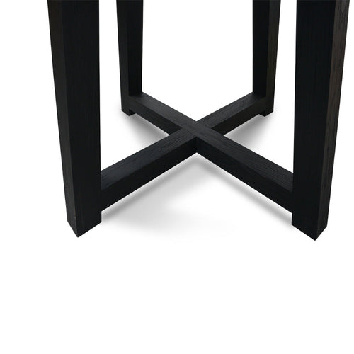 CDT2006-KL 130cm Round Grey Marble Dining Table