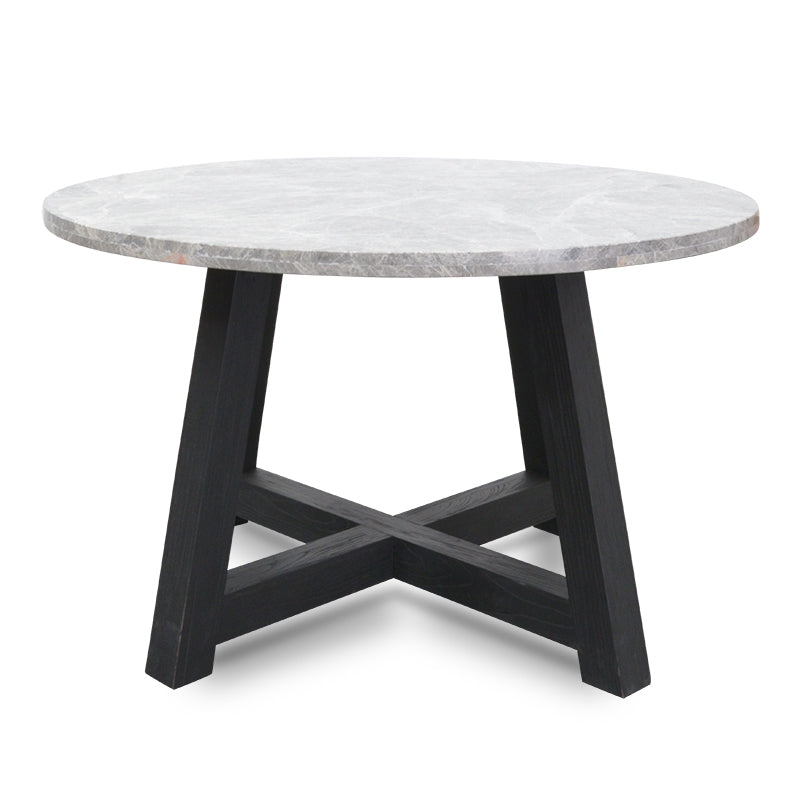 CDT2006-KL 130cm Round Grey Marble Dining Table